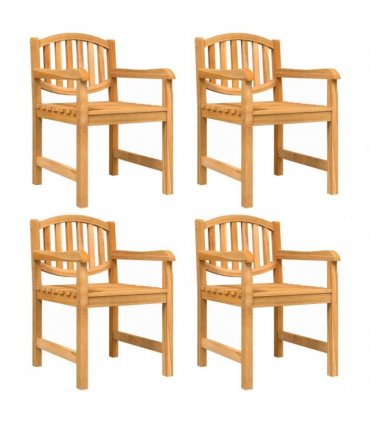 vidaXL 5 Piece Garden Dining Set Solid Wood Teak
