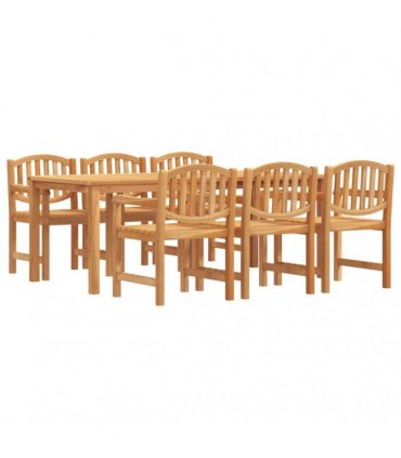 vidaXL 7 Piece Garden Dining Set Solid Wood Teak