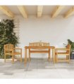 vidaXL 4 Piece Garden Dining Set Solid Wood Teak
