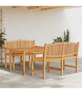 vidaXL 3 Piece Garden Dining Set Solid Wood Teak