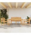 vidaXL 4 Piece Garden Dining Set Solid Wood Teak