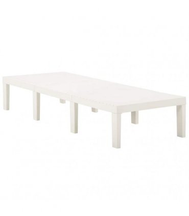 vidaXL Sun Lounger Plastic White