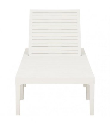 vidaXL Sun Lounger Plastic White