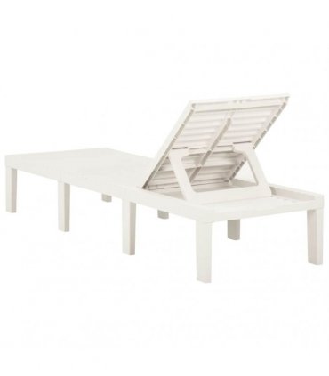 vidaXL Sun Lounger Plastic White