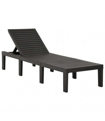 vidaXL Sun Lounger Plastic Anthracite