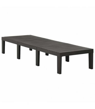 vidaXL Sun Lounger Plastic Anthracite