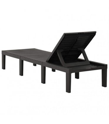 vidaXL Sun Lounger Plastic Anthracite