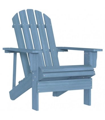 vidaXL Garden Adirondack Chair Solid Fir Wood Blue
