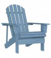 vidaXL Garden Adirondack Chair Solid Fir Wood Blue
