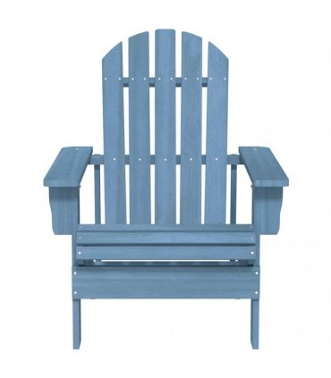 vidaXL Garden Adirondack Chair Solid Fir Wood Blue