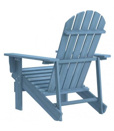 vidaXL Garden Adirondack Chair Solid Fir Wood Blue