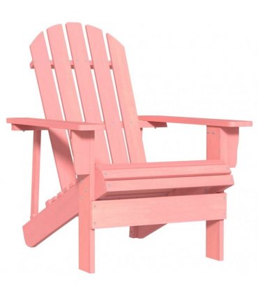 vidaXL Garden Adirondack Chair Solid Fir Wood Pink