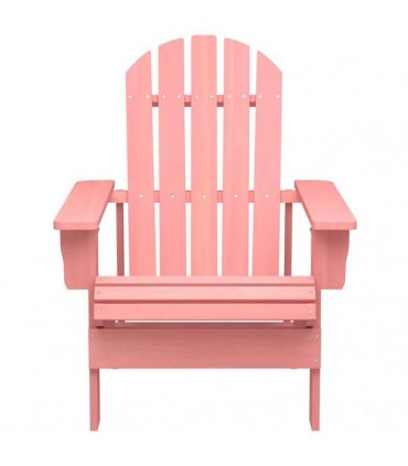 vidaXL Garden Adirondack Chair Solid Fir Wood Pink