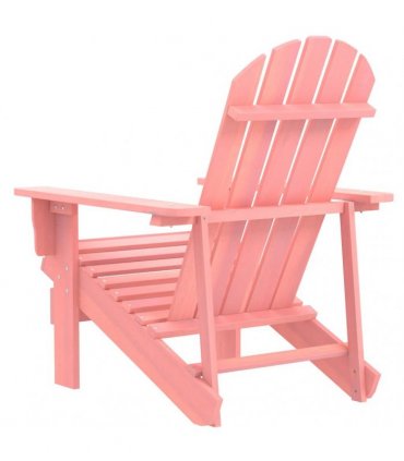 vidaXL Garden Adirondack Chair Solid Fir Wood Pink