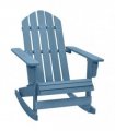 vidaXL Garden Adirondack Rocking Chair Solid Fir Wood Blue