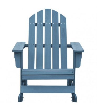 vidaXL Garden Adirondack Rocking Chair Solid Fir Wood Blue