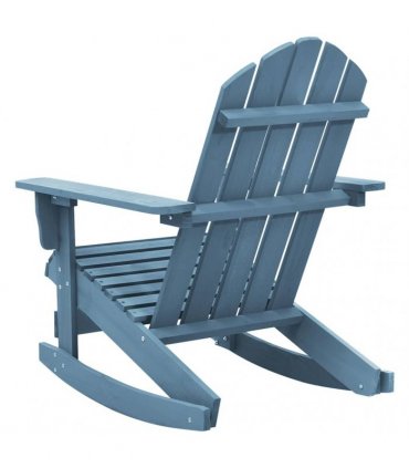 vidaXL Garden Adirondack Rocking Chair Solid Fir Wood Blue