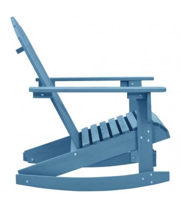 vidaXL Garden Adirondack Rocking Chair Solid Fir Wood Blue