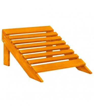 vidaXL 2-Seater Garden Adirondack Chair&Ottoman Fir Wood Orange