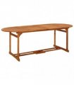 vidaXL Garden Dining Table 220x90x75 cm Solid Acacia Wood