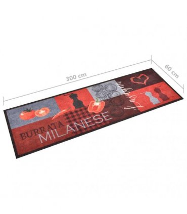 vidaXL Kitchen Carpet Washable Tomatoes 60x300 cm