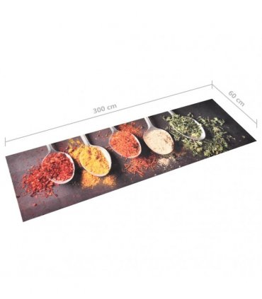 vidaXL Kitchen Carpet Washable Spoons 60x300 cm