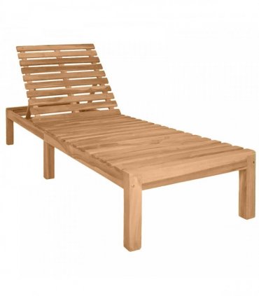 vidaXL Sun Lounger Solid Teak Wood