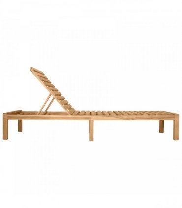 vidaXL Sun Lounger Solid Teak Wood