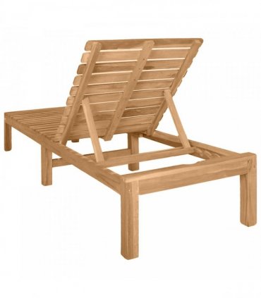vidaXL Sun Lounger Solid Teak Wood
