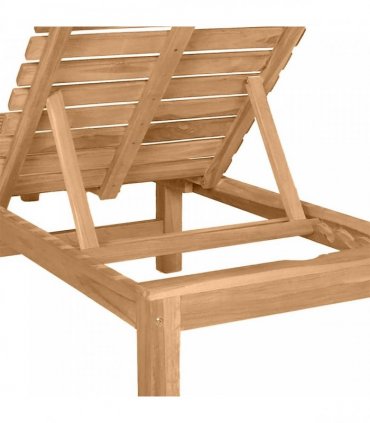 vidaXL Sun Lounger Solid Teak Wood