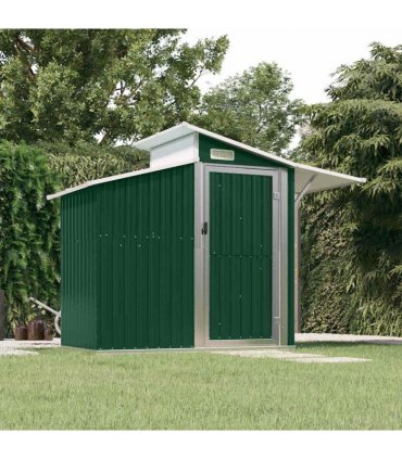 vidaXL Garden Shed Green 270x130x208,5 cm Galvanised Steel