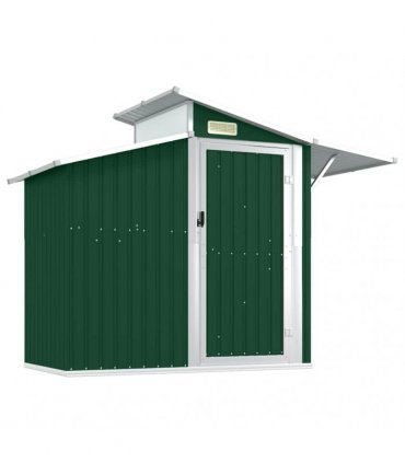 vidaXL Garden Shed Green 270x130x208,5 cm Galvanised Steel