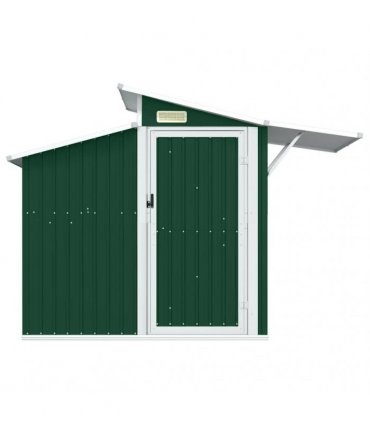 vidaXL Garden Shed Green 270x130x208,5 cm Galvanised Steel
