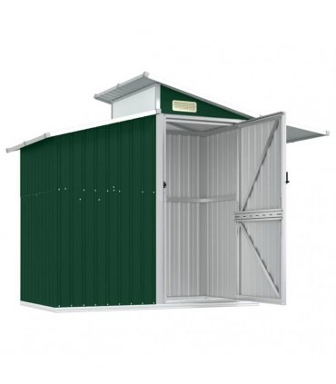 vidaXL Garden Shed Green 270x130x208,5 cm Galvanised Steel