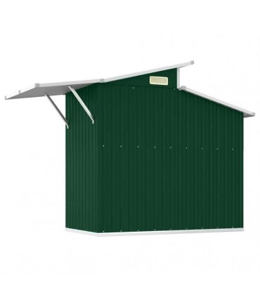 vidaXL Garden Shed Green 270x130x208,5 cm Galvanised Steel