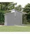 vidaXL Garden Shed Grey 270x130x208,5 cm Galvanised Steel