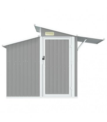 vidaXL Garden Shed Grey 270x130x208,5 cm Galvanised Steel