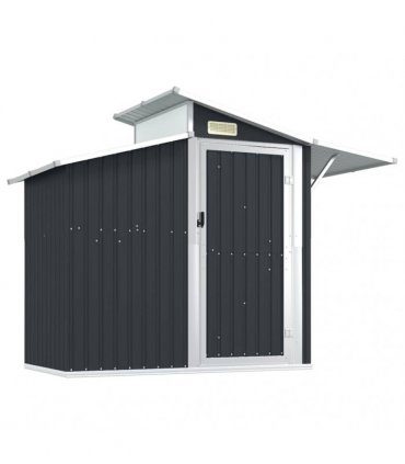 vidaXL Garden Shed Anthracite 270x130x208.5 cm Galvanised Steel