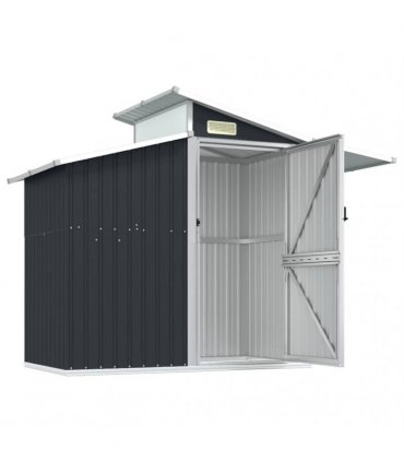 vidaXL Garden Shed Anthracite 270x130x208.5 cm Galvanised Steel