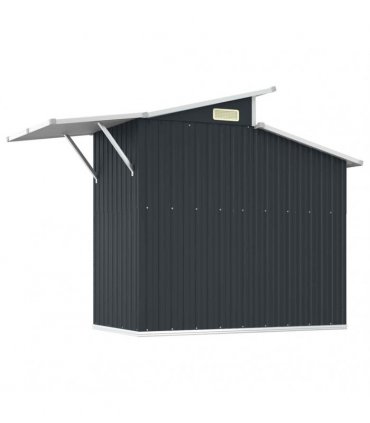 vidaXL Garden Shed Anthracite 270x130x208.5 cm Galvanised Steel