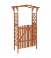 vidaXL Pergola with Gate 116x40x204 cm Solid Firwood