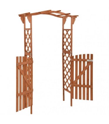 vidaXL Pergola with Gate 116x40x204 cm Solid Firwood