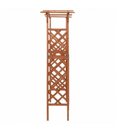 vidaXL Pergola with Gate 116x40x204 cm Solid Firwood