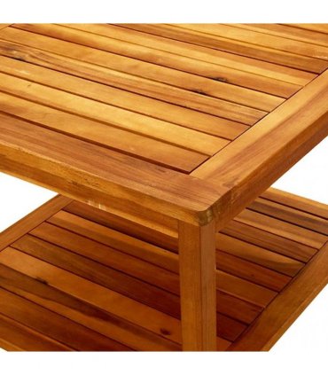 vidaXL Coffee Table 60x60x45 cm Solid Acacia Wood