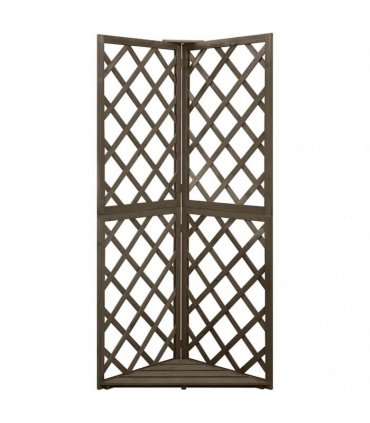 vidaXL Corner Trellis Grey 50x50x145 cm Solid Fir Wood