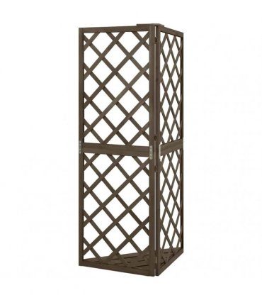 vidaXL Corner Trellis Grey 50x50x145 cm Solid Fir Wood