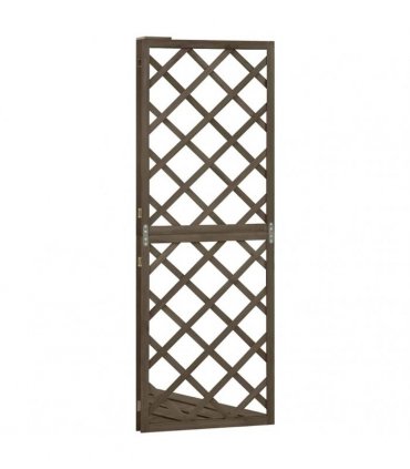 vidaXL Corner Trellis Grey 50x50x145 cm Solid Fir Wood