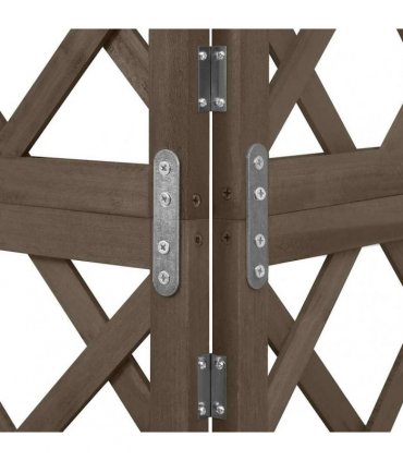 vidaXL Corner Trellis Grey 50x50x145 cm Solid Fir Wood