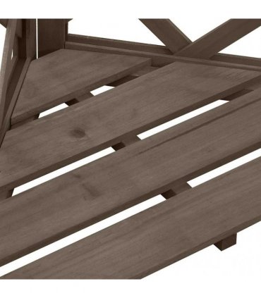 vidaXL Corner Trellis Grey 50x50x145 cm Solid Fir Wood