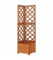 vidaXL Corner Trellis Planter 40x40x150 cm Solid Fir Wood